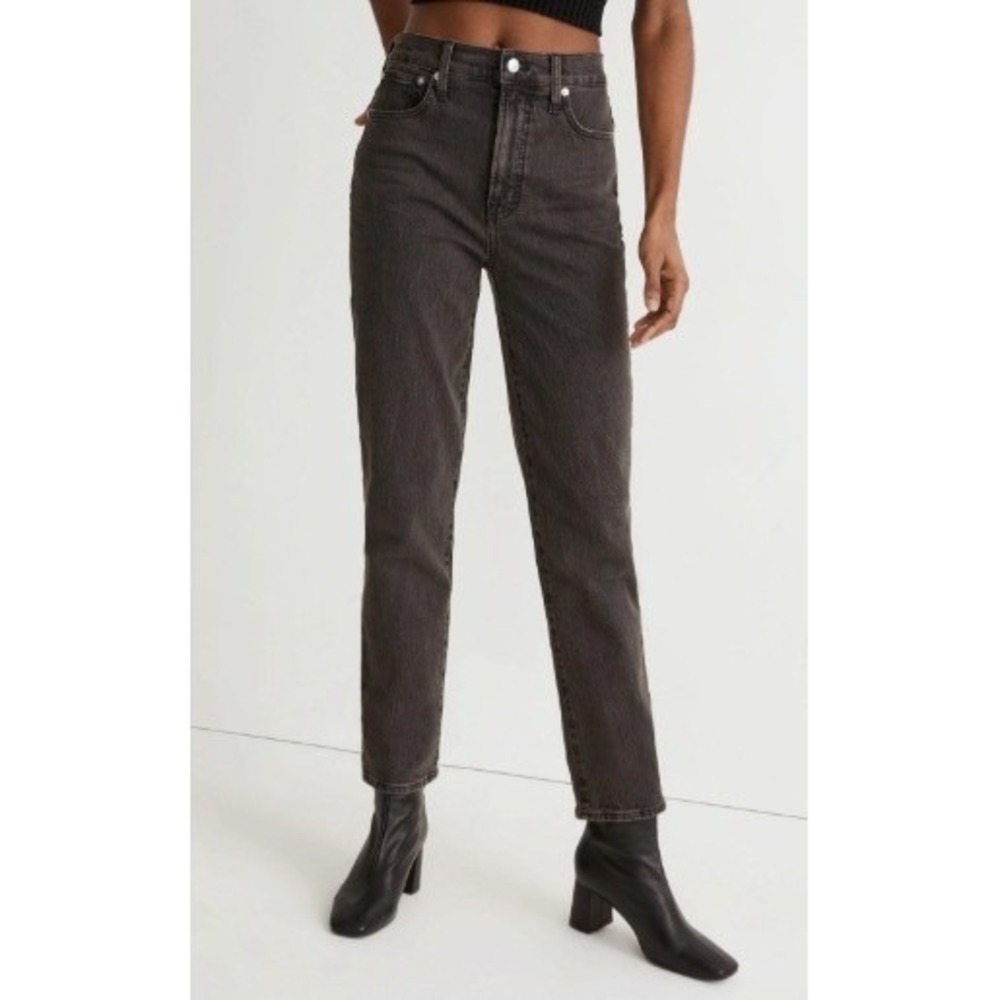 Madewell The Perfect Vintage Jeans Womens 27 Black High Rise Straight Retro